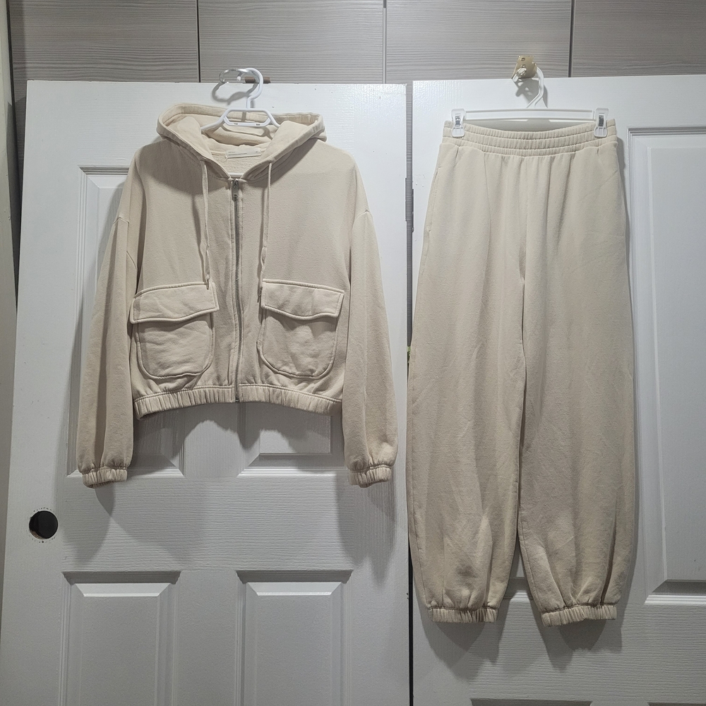 Oak+Fort Cozy Fleece Sweats Set,Zip up Hoodie & Joggers
